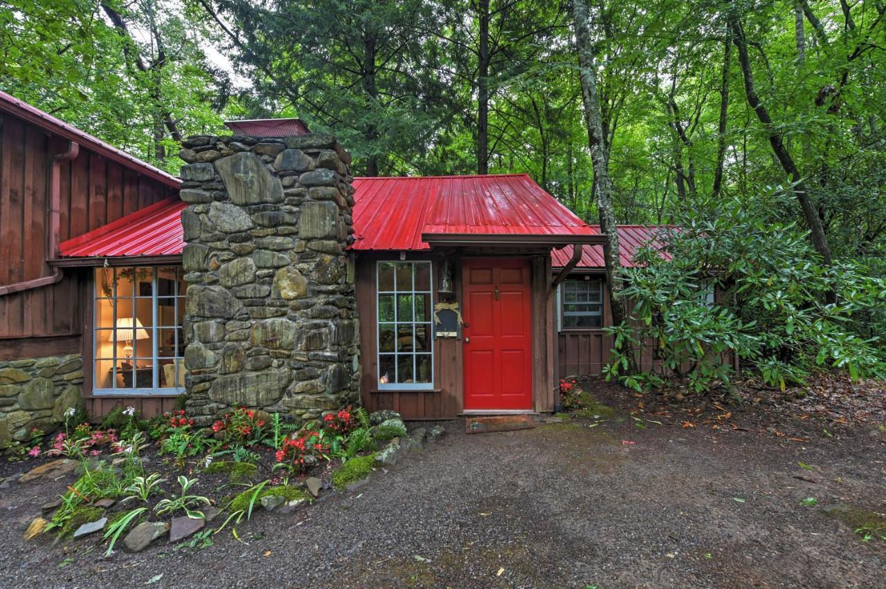 Serene Creekside Cottage Near Asheville Fire Pit Candler Eksteriør billede
